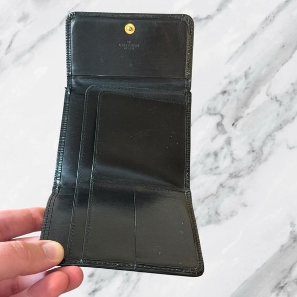 Louis Vuitton Authentic LV Black Epi Leather Compact French Wallet with Dustbag - Picture 8 of 16